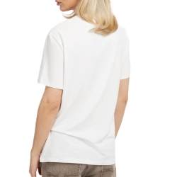 T-shirt Blanc Homme Guess Abstract Triangle
