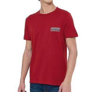 T-shirt Rouge Homme Tommy Hilfiger Printed