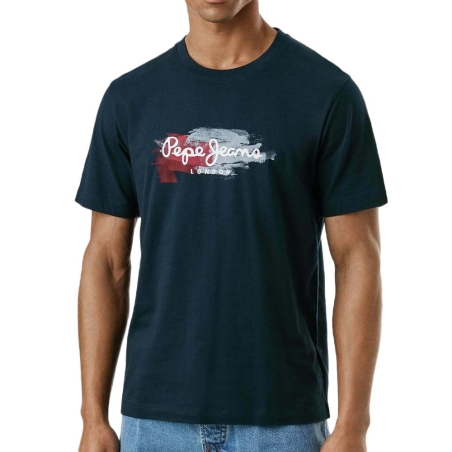 T-Shirt Marine Homme Pepe jeans Trey