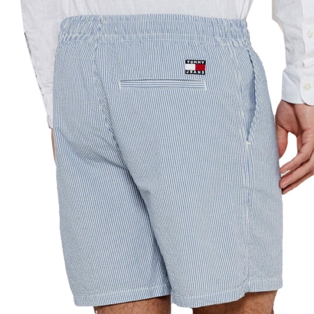 Short Bleu Homme Tommy Jeans Seersucker