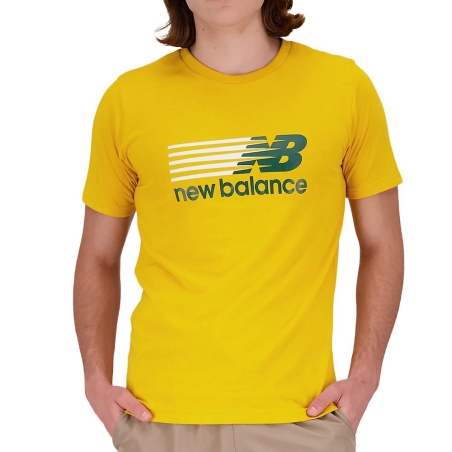 T-shirt Jaune Homme New Balance Core