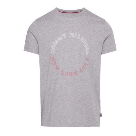 T-shirt Gris Homme Tommy Hilfiger Monotype Roundle