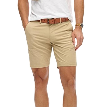 Short Chino Beige Clair Homme Superdry Stretch