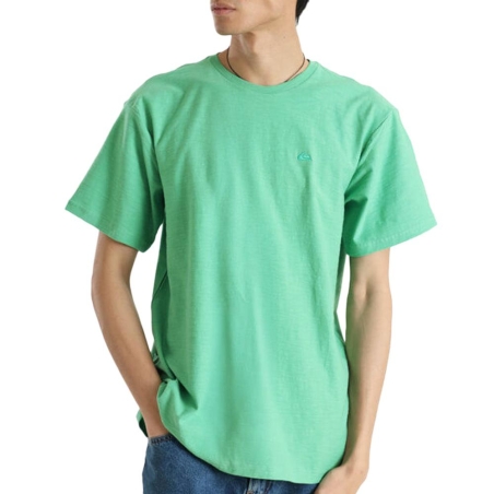 T-Shirt Vert Homme Quiksilver Slub roundneck