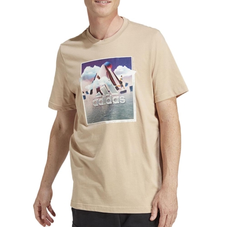 T-shirt Beige Homme Adidas M Landscape