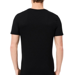 T-Shirt Noir Homme Lacoste d'intérieur slim fit