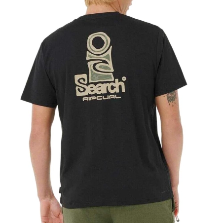 T-Shirt Noir Homme Rip Curl Vaporcool Search Stack