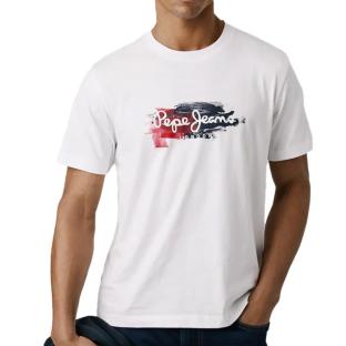 T-Shirt Blanc Homme Pepe jeans Trey