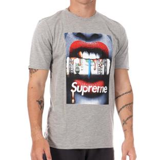 T-shirt Gris Homme Supreme Grip Lips