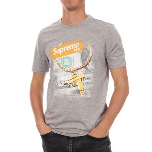 T-shirt Gris Homme Supreme Grip Gun