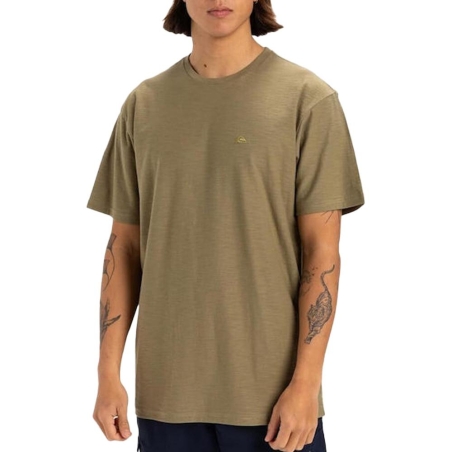 T-Shirt Kaki Homme Quiksilver Slub roundneck