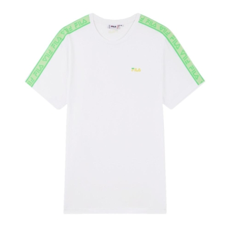 T-shirt Blanc/Vert Homme Fila Gaston