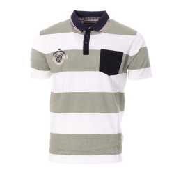 Polo Kaki/Blanc Homme Rugby TOWN