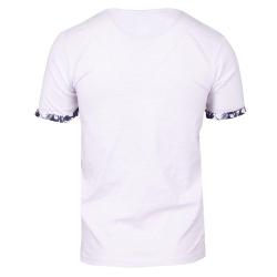 T-shirt Blanc/Marine Homme La Maison Blaggio Melzac