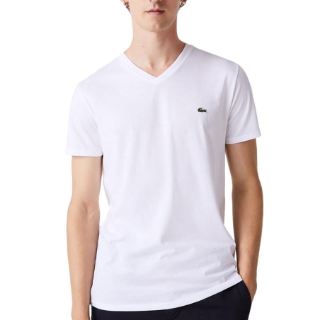 T-shirt Blanc Homme Lacoste TH6710001