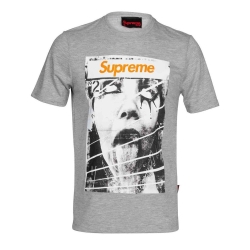 T-shirt Gris Homme Supreme Grip Magazine