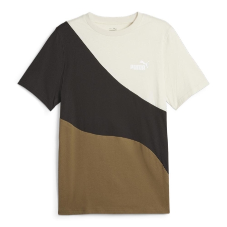 T-shirt Écru/Marron/Noir Homme Puma 673380