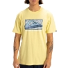 T-shirt Jaune Homme Quiksilver Retro Fade Yem
