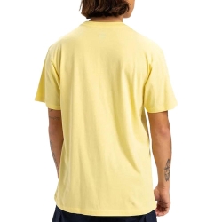 T-shirt Jaune Homme Quiksilver Retro Fade Yem