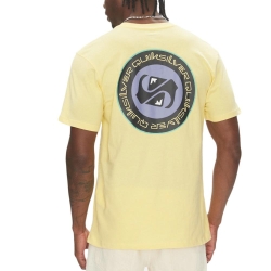 T-shirt Jaune Homme Quiksilver Circle Back