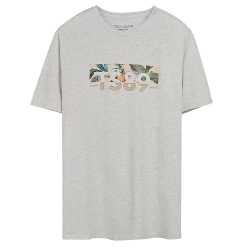 T-Shirt Gris Homme Teddy Smith Ezios