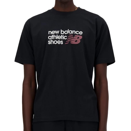T-shirt Noir Homme New Balance Brand