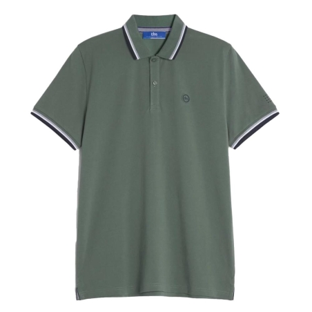 Polo Vert Homme TBS Epol