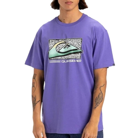 T-shirt Violet Homme Quiksilver Retro Fade Yem