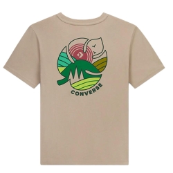T-Shirt Beige Homme Converse Outdoor Leaf