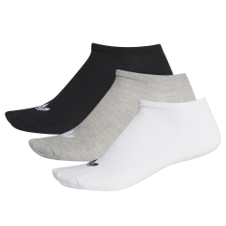 X3 Paires de Chaussettes Gris/Blanc/Noir Adidas Trefoil Liner