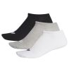 X3 Paires de Chaussettes Gris/Blanc/Noir Adidas Trefoil Liner