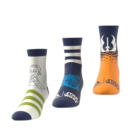 x3 Paires de Chaussettes Blanche/Marine Junior/Adulte Adidas IU4870