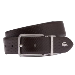 Ceinture Marron Cuir Homme Lacoste 35 Reversible