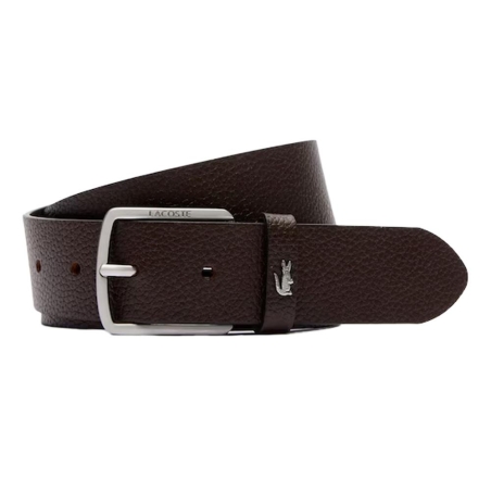 Ceinture Marron Cuir Homme Lacoste 35 Grainé