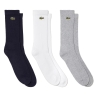 X3 Paires de Chaussettes Blanc/Gris/Noir Homme Lacoste RA4182