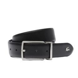 Ceinture Noir Cuir Homme Lacoste 35 Reversible