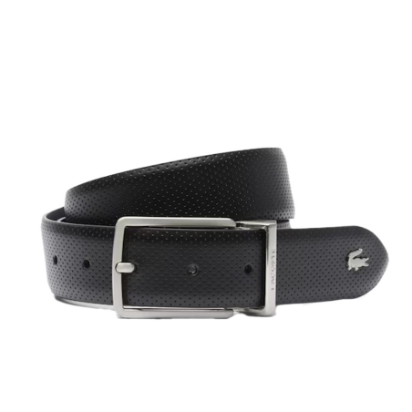 Ceinture Noir Cuir Homme Lacoste 35 Reversible