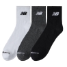 X3 Paires de Chaussettes Noir/Blanc/Gris Homme New Balance Everyday