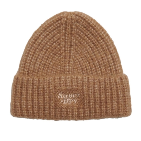Bonnet Beige Homme Superdry Rib