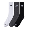X3 Paires de Chaussettes Gris/Noir/Blanc Homme New Balance Crew