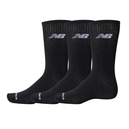 x3 Paires de Chaussettes Noires Homme New Balance Crew