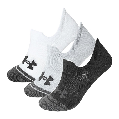Lot de 3 Paires de Chaussettes Noir/Blanc/Gris Mixte Under Armour Ua Performance Tech 3