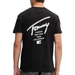 T-shirt Noir Homme Tommy Hilfiger Tjm Reg Sign City