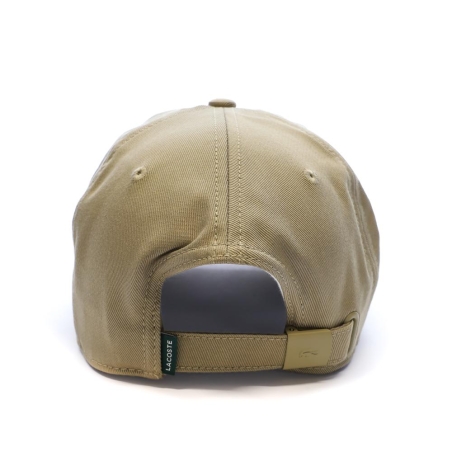 Casquette Beige Mixte Lacoste Twill Big Croch