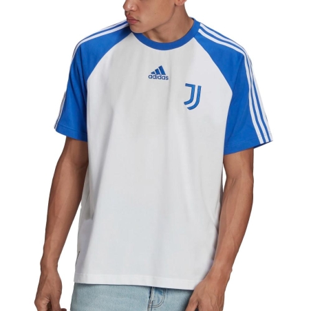Juventus T-shirt Blanc/Bleu Homme Adidas
