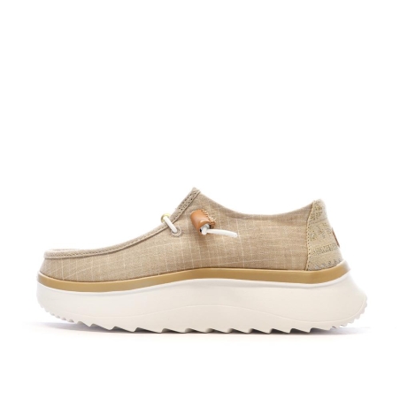 Chaussures Beiges/Dorées Femme Hey Dude Wally Sport Mesh