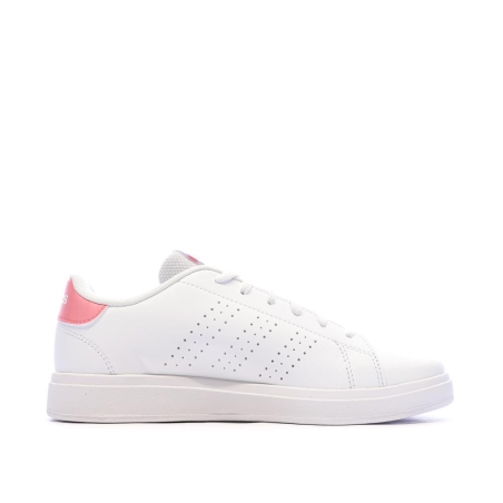 Baskets Blanches Fille/Femme Adidas Advantage Base 2.0