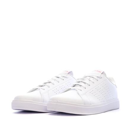 Baskets Blanches Fille/Femme Adidas Advantage Base 2.0