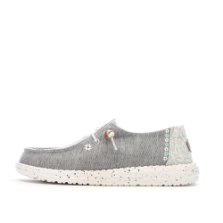 Chaussures Grise Chiné Femme Hey Dude Wendy Heathered Slub