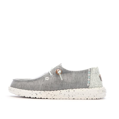 Chaussures Grise Chiné Femme Hey Dude Wendy Heathered Slub